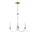 Maxim - 11373WWTGL - Three Light Chandelier - Charlton - Weathered White/Gold Leaf