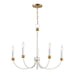 Maxim - 11375WWTGL - Five Light Chandelier - Charlton - Weathered White/Gold Leaf