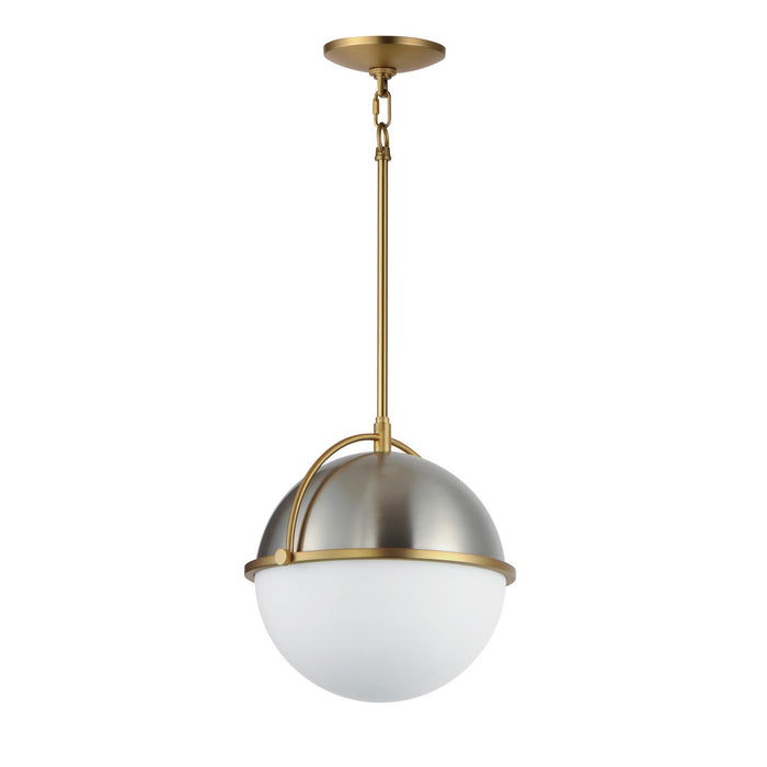 Maxim - 12412SWSNSBR - One Light Pendant - Duke - Satin Nickel / Satin Brass