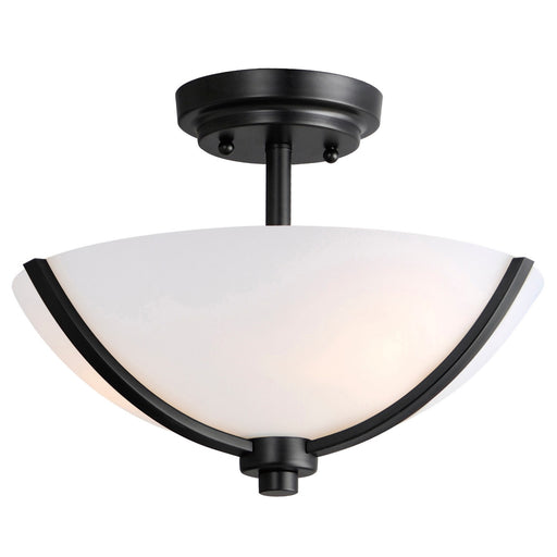 Maxim - 20031SWBK - Three Light Semi Flush Mount - Deven - Black