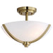 Maxim - 20031SWSBR - Three Light Semi Flush Mount - Deven - Satin Brass