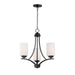 Maxim - 20033SWBK - Three Light Chandelier - Deven - Black