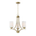 Maxim - 20033SWSBR - Three Light Chandelier - Deven - Satin Brass