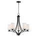 Maxim - 20035SWBK - Five Light Chandelier - Deven - Black