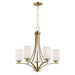 Maxim - 20035SWSBR - Five Light Chandelier - Deven - Satin Brass