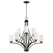 Maxim - 20036SWBK - Nine Light Chandelier - Deven - Black