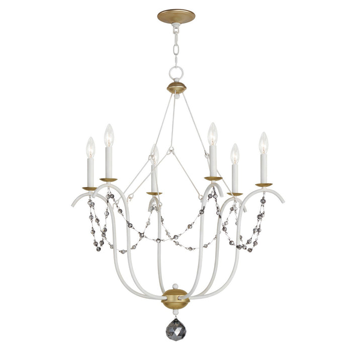 Maxim - 20486ECVG - Six Light Chandelier - Formosa - Ecru/Venetian Gold