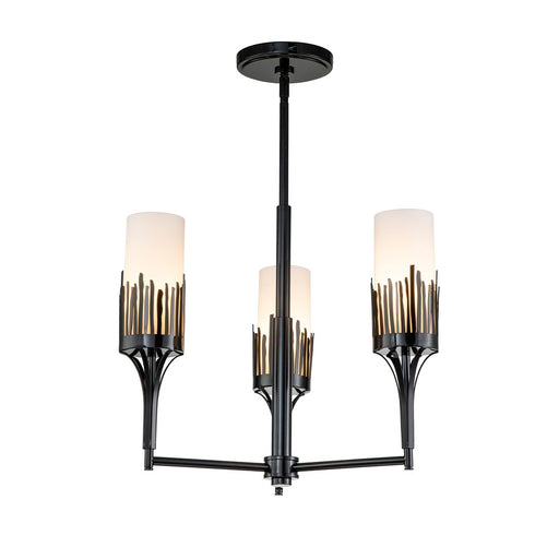 Lucas + McKearn - CH20319BLK-3 - Three Light Chandelier - Sawgrass - Matte Black