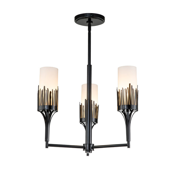 Lucas + McKearn - CH20319BLK-3 - Three Light Chandelier - Sawgrass - Matte Black