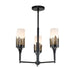 Lucas + McKearn - CH20319BLK-3 - Three Light Chandelier - Sawgrass - Matte Black