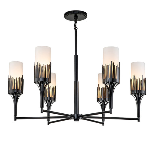 Lucas + McKearn - CH20319BLK-6 - Six Light Chandelier - Sawgrass - Matte Black