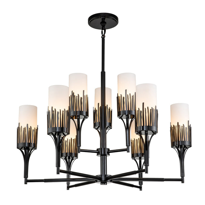 Lucas + McKearn - CH20319BLK-9 - Nine Light Chandelier - Sawgrass - Matte Black