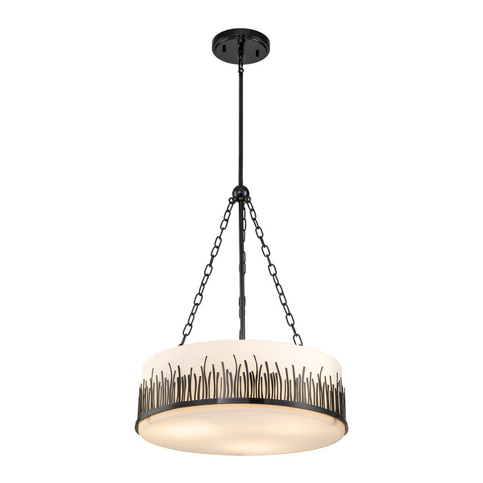 Lucas + McKearn - PD20319BLK-3 - Three Light Pendant - Sawgrass - Laquered Black