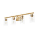 Hunter - 13081 - Four Light Vanity - Hartland - Alturas Gold