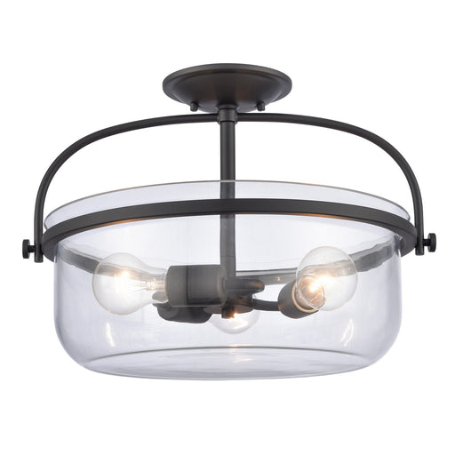 ELK Home - 89443/3 - Three Light Semi Flush Mount - Wentworth - Matte Black