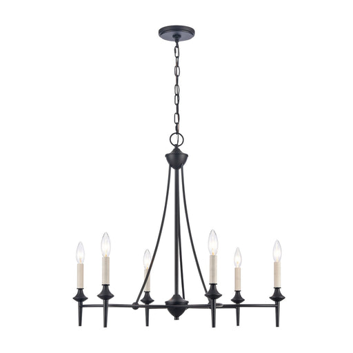 ELK Home - 89697/6 - Six Light Chandelier - Solomon - Matte Black