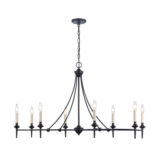 ELK Home - 89698/8 - Eight Light Linear Chandelier - Solomon - Matte Black