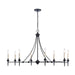 ELK Home - 89698/8 - Eight Light Linear Chandelier - Solomon - Matte Black