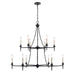 ELK Home - 89699/6+6 - 12 Light Chandelier - Solomon - Matte Black