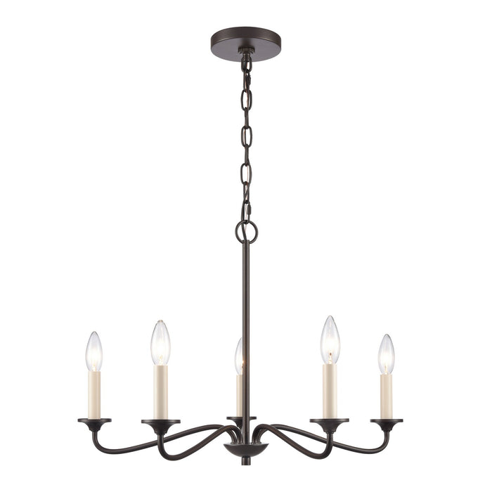 ELK Home - EC89687/5 - Five Light Chandelier - Quinn - Old Bronze