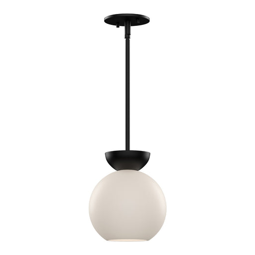 Kuzco Lighting - PD59708-BK/OP - One Light Pendant - Arcadia - Black/Opal Glass