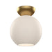 Kuzco Lighting - SF59708-BG/OP - One Light Semi-Flush Mount - Arcadia - Brushed Gold/Opal Glass