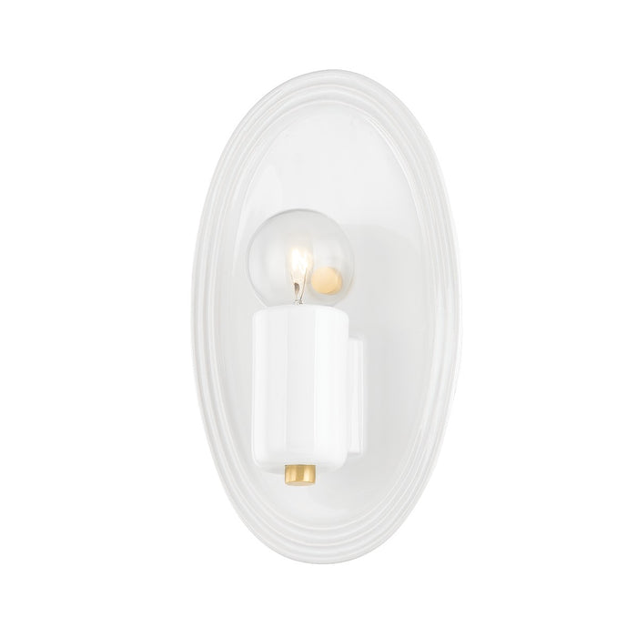 Mitzi - H559101-AGB/CGW - One Light Wall Sconce - Joyce - Aged Brass/Ceramic Gloss White