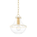 Mitzi - H668701S-AGB/SCR - One Light Pendant - Alaina - Aged Brass