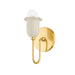 Mitzi - H732101-AGB/CAI - One Light Wall Sconce - Delilah - Aged Brass/Ceramic Antique Ivory