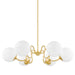 Mitzi - H772806-AGB - Six Light Chandelier - Havana - Aged Brass