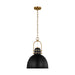 Visual Comfort Studio - CP1411BBSMBK - One Light Pendant - Upland - Midnight Black and Burnished Brass