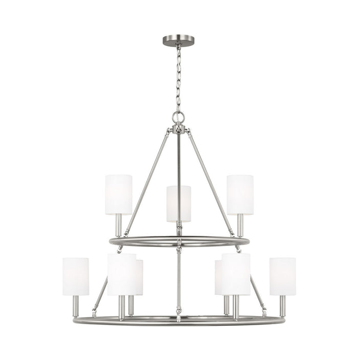 Visual Comfort Studio - DJC1099BS - Nine Light Chandelier - Egmont - Brushed Steel