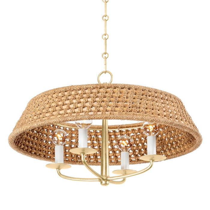 Hudson Valley - 2722-VGL - Four Light Chandelier - Bradley - Vintage Gold Leaf