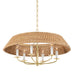 Hudson Valley - 2730-VGL - Six Light Chandelier - Bradley - Vintage Gold Leaf