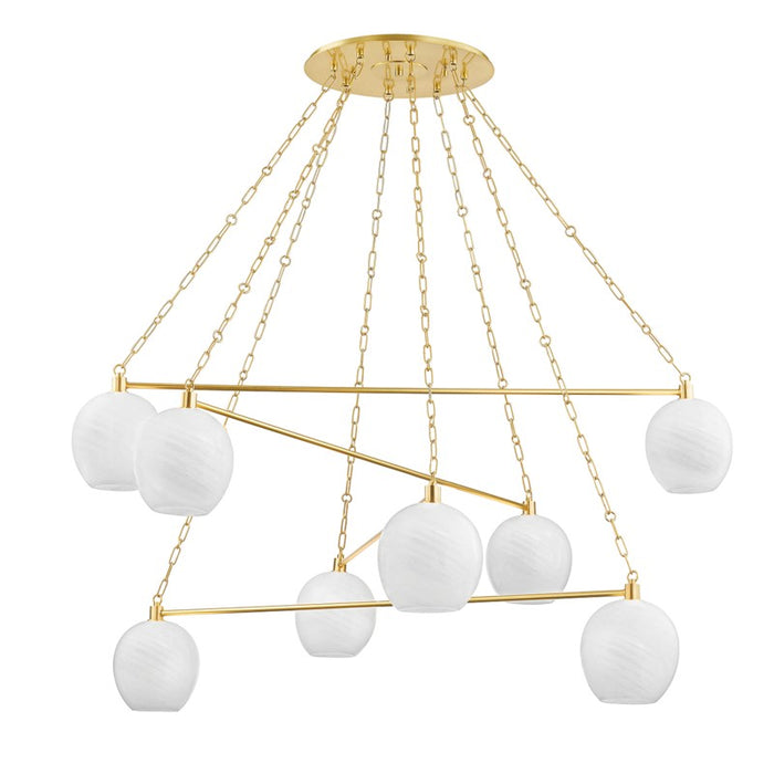 Hudson Valley - 9155-AGB - Eight Light Chandelier - Asbury Park - Aged Brass