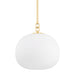 Hudson Valley - 9721-AGB - One Light Pendant - Ingels - Aged Brass