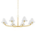 Hudson Valley - BKO902-AGB - Eight Light Chandelier - Stacey - Aged Brass