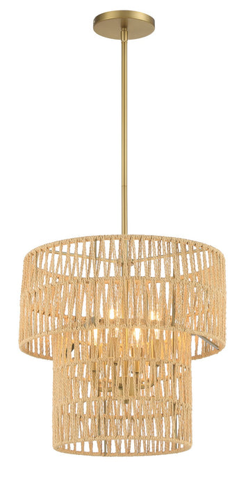 Minka-Lavery - 5044-695 - Four Light Pendant - Bungalow Heaven - Soft Brass