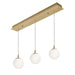 AFX Lighting - LRTP07MBSBLNR3 - Three Light Pendant - Loretto - Satin Brass