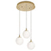 AFX Lighting - LRTP07MBSBRND3 - Three Light Pendant - Loretto - Satin Brass