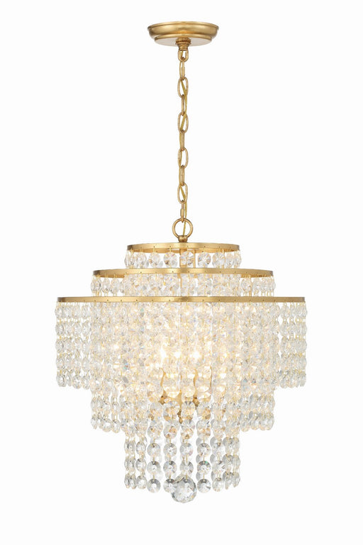 Crystorama - GAB-B7304-GA - Four Light Chandelier - Gabrielle - Antique Gold