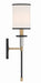 Crystorama - HAT-471-BF-VG - One Light Wall Sconce - Hatfield - Black Forged / Vibrant Gold