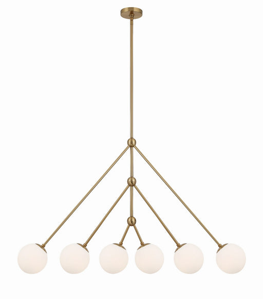 Crystorama - OMN-3006-AG - Six Light Chandelier - Omni - Aged Brass