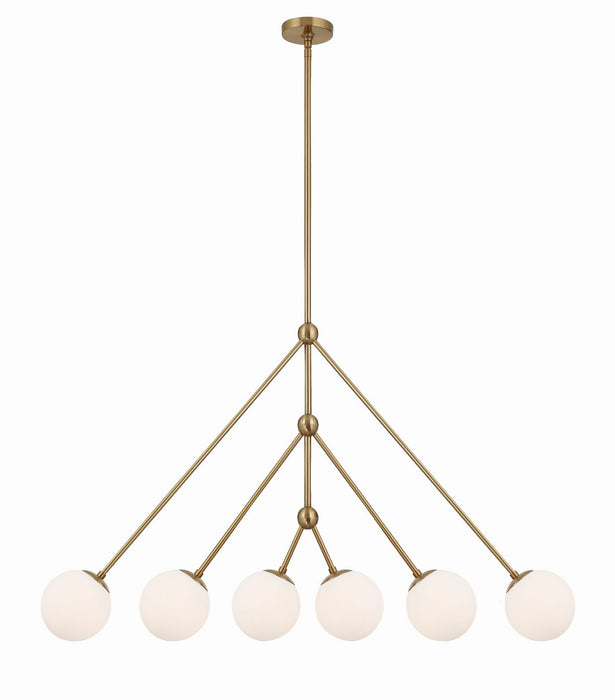 Crystorama - OMN-3006-AG - Six Light Chandelier - Omni - Aged Brass