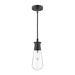 Alora - EP464001BKCB - One Light Outdoor Pendant - Marcel - Clear Bubble Glass/Textured Black