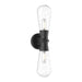 Alora - EW464002BKCB - Two Light Outdoor Wall Lantern - Marcel - Clear Bubble Glass/Textured Black