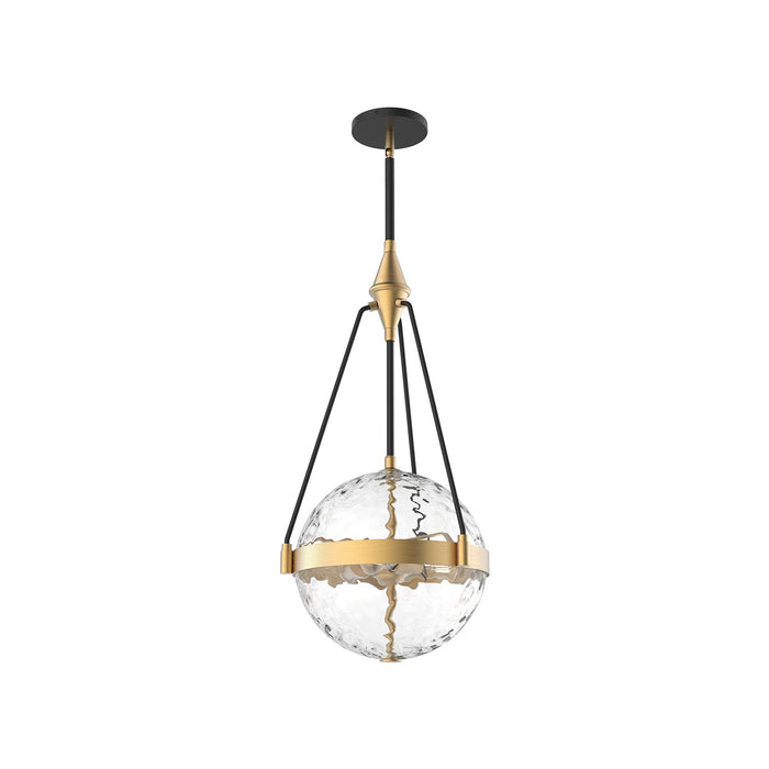 Alora - PD406414BGWC - Three Light Pendant - Harmony - Brushed Gold/ Clear Water Glass