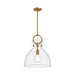Alora - PD411814AGCL - One Light Pendant - Waldo - Aged Gold/Clear