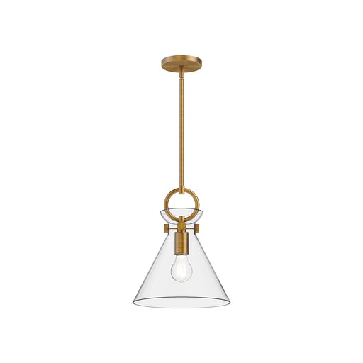 Alora - PD412511AGCL - One Light Pendant - Emerson - Aged Gold/Clear