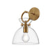 Alora - WV411809AGCL - One Light Wall Sconce - Waldo - Aged Gold/Clear